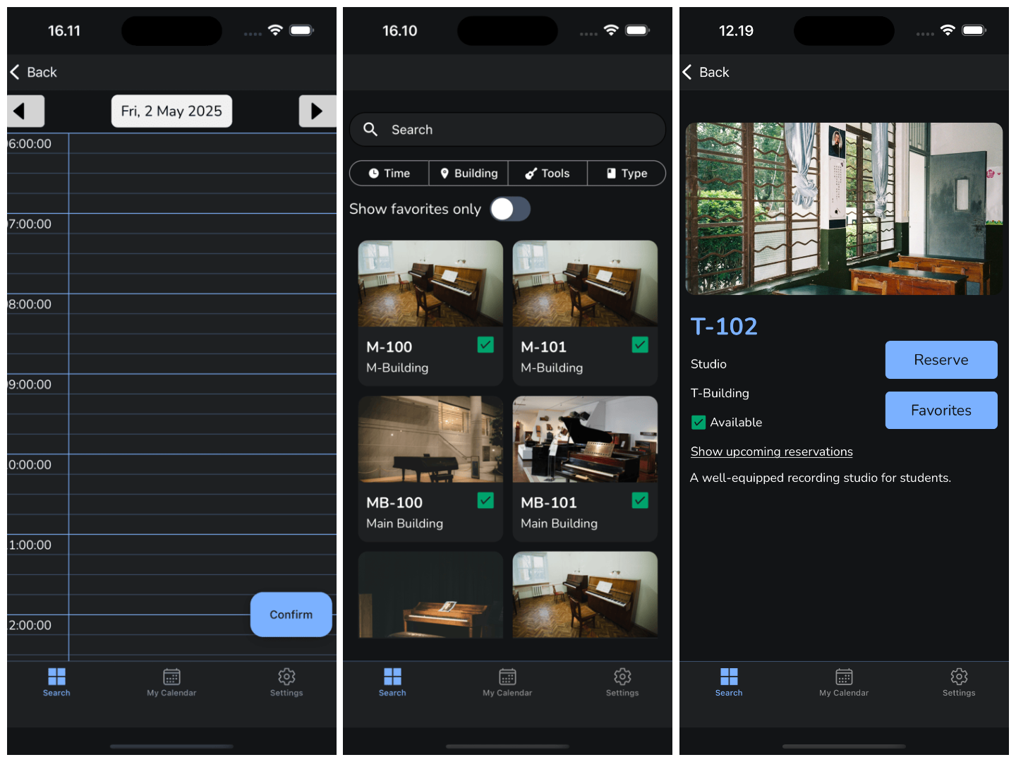 booking app preview
